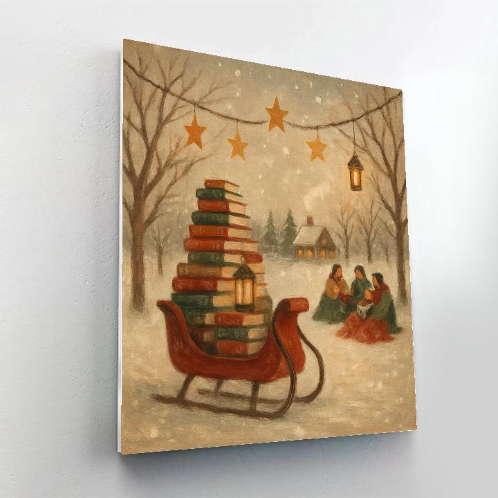 Star Orchard Sleigh Library DIY paint by numbers