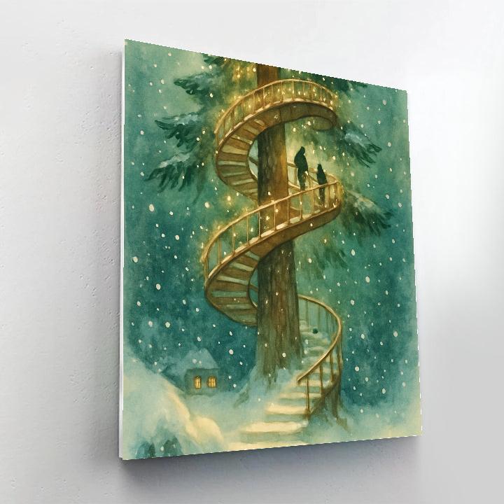 Starlight Pine Staircase paint by color