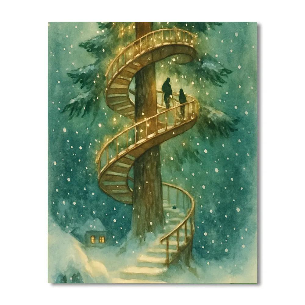 Starlight Pine Staircase paint by color