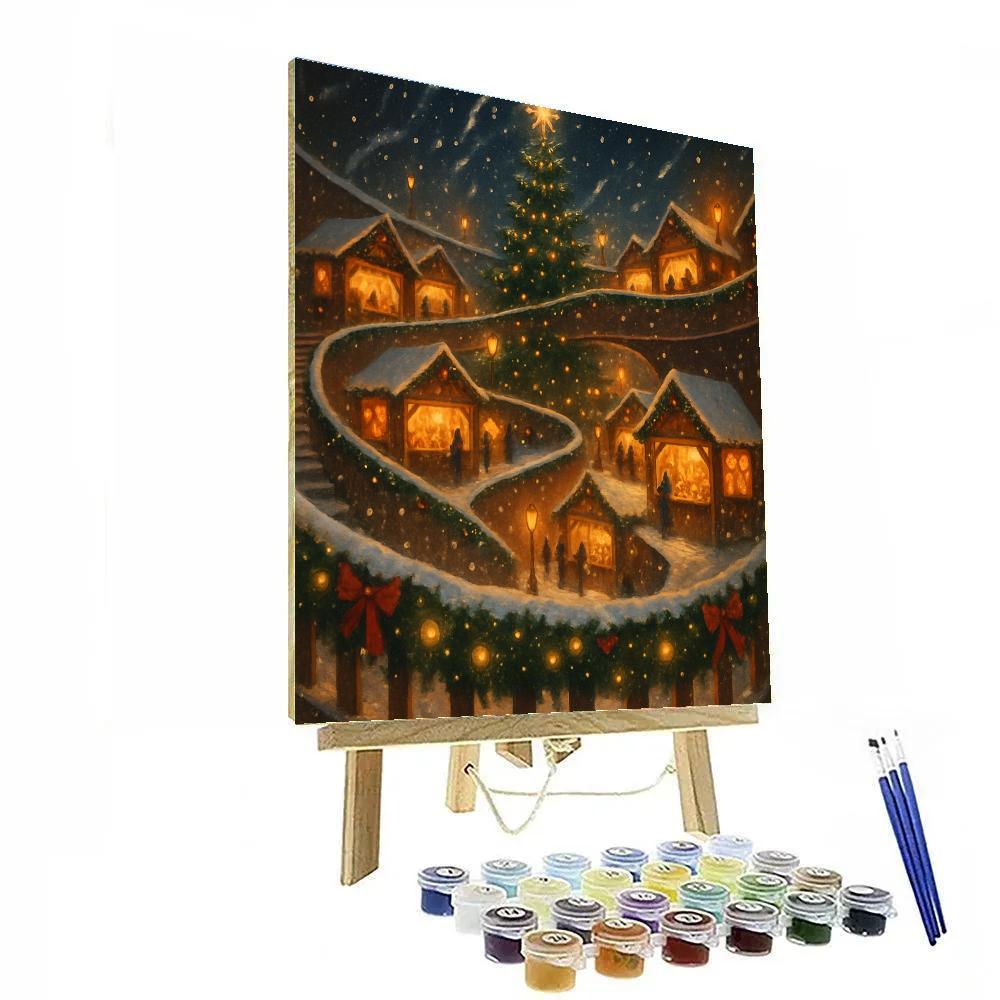 Candlelit Pine Spiral Market paint by number