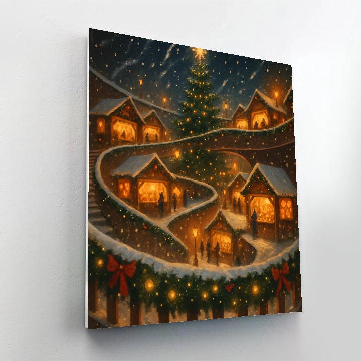 Candlelit Pine Spiral Market paint by number