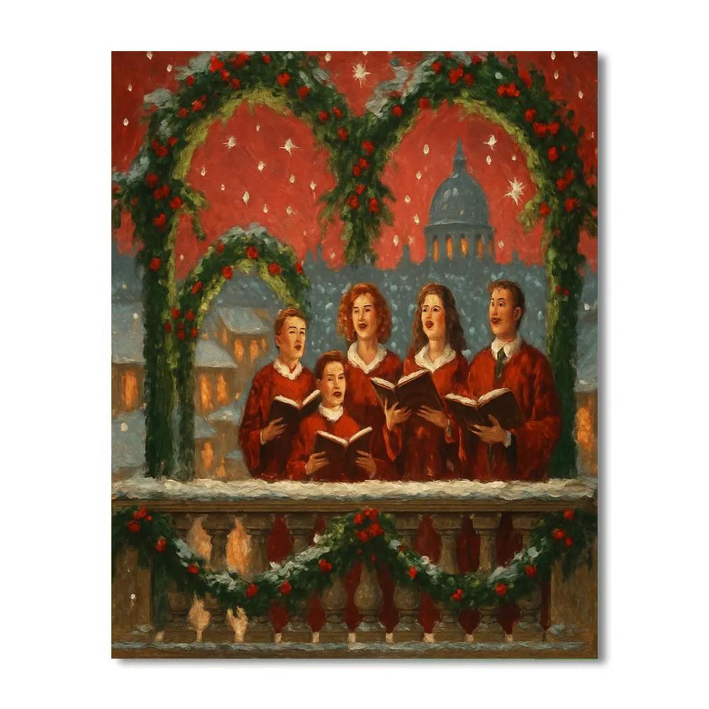 Holly Crown Choir Terrace DIY paint by numbers