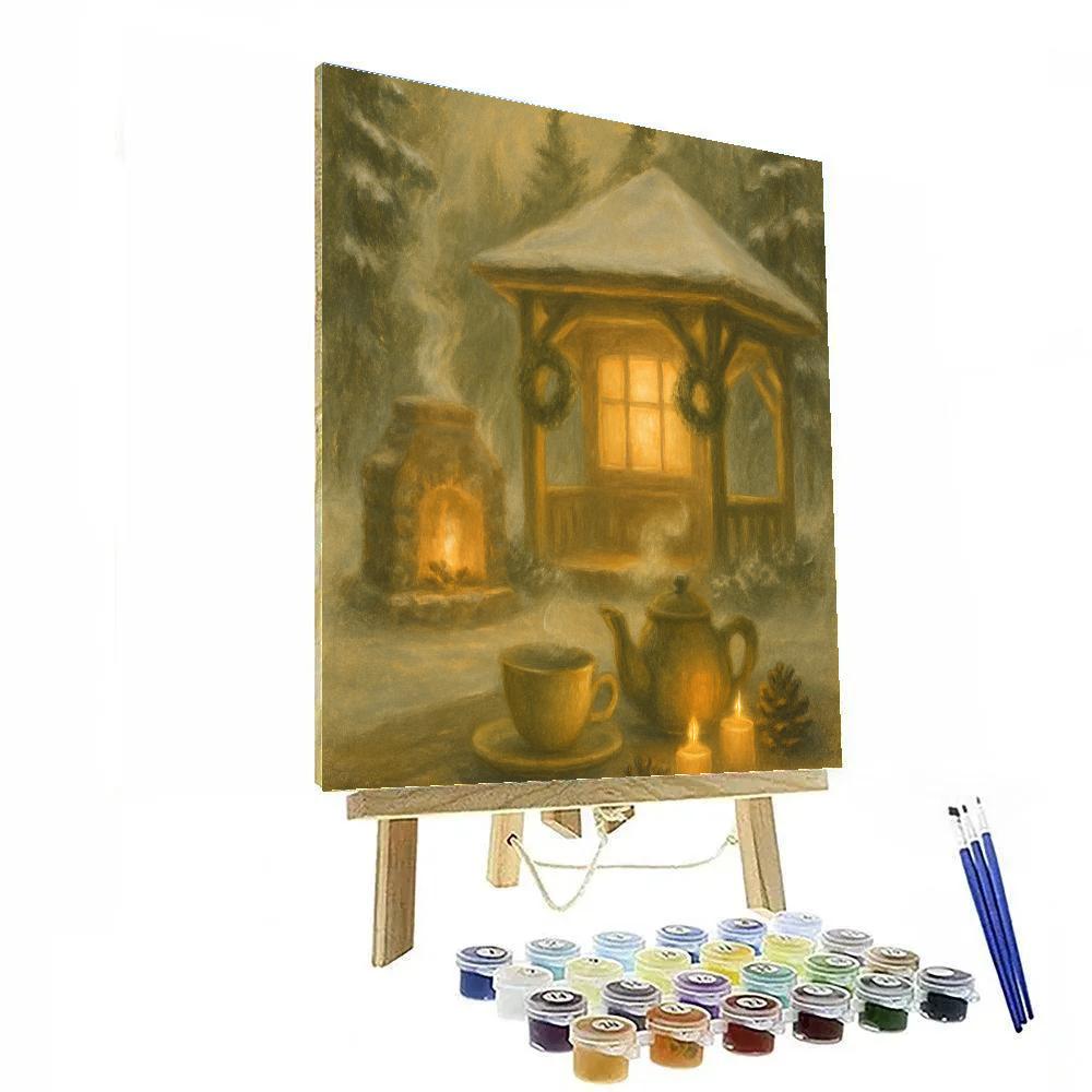 Pine Hearth Tea Pavilion Paint by numbers art