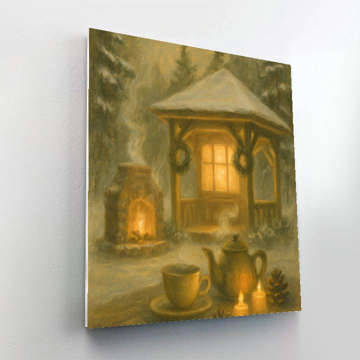 Pine Hearth Tea Pavilion Paint by numbers art