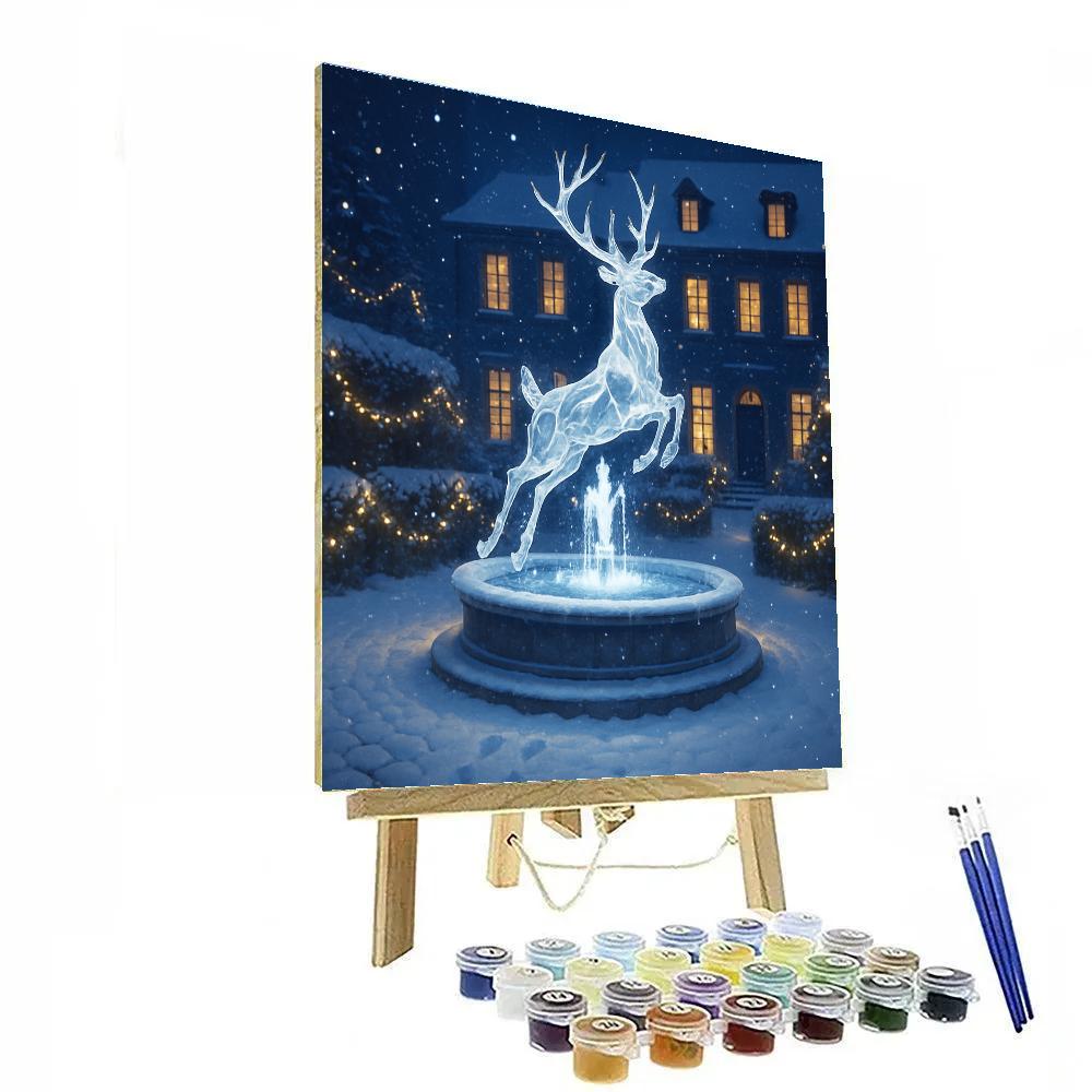 Crystal Reindeer Fountain Court DIY paint by numbers