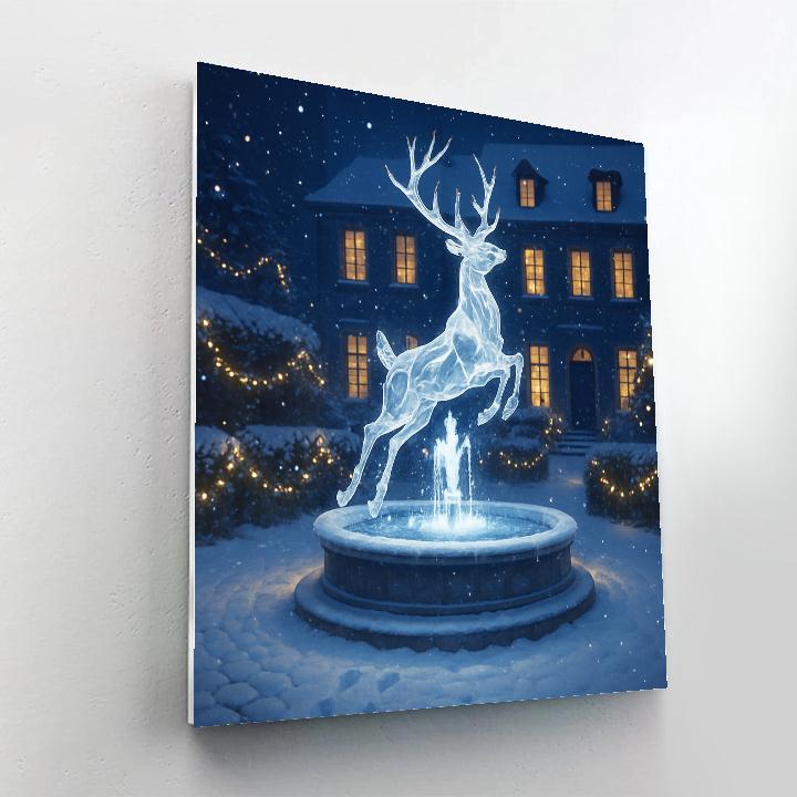 Crystal Reindeer Fountain Court DIY paint by numbers
