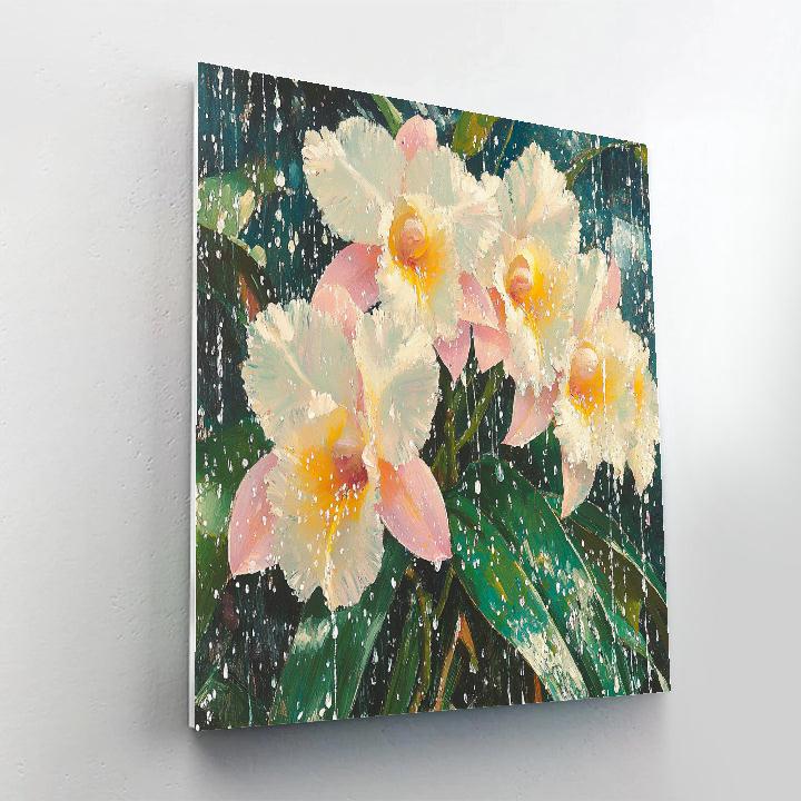 Edgar Degas Inspired Rain Washed Orchid Canopy Painting by numbers kit