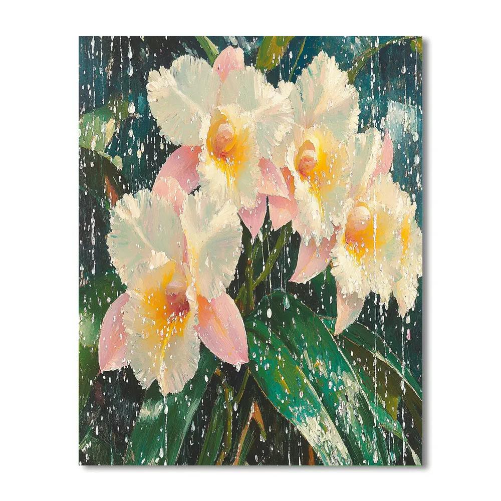 Edgar Degas Inspired Rain Washed Orchid Canopy Painting by numbers kit