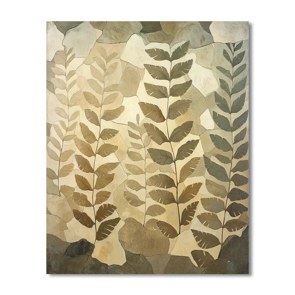 Michelangelo Inspired Library Of Fossil Ferns Numbered painting kits