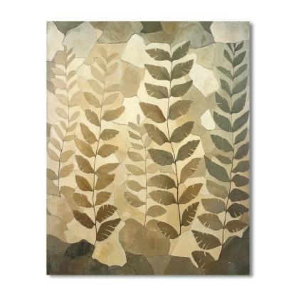 Michelangelo Inspired Library Of Fossil Ferns Numbered painting kits