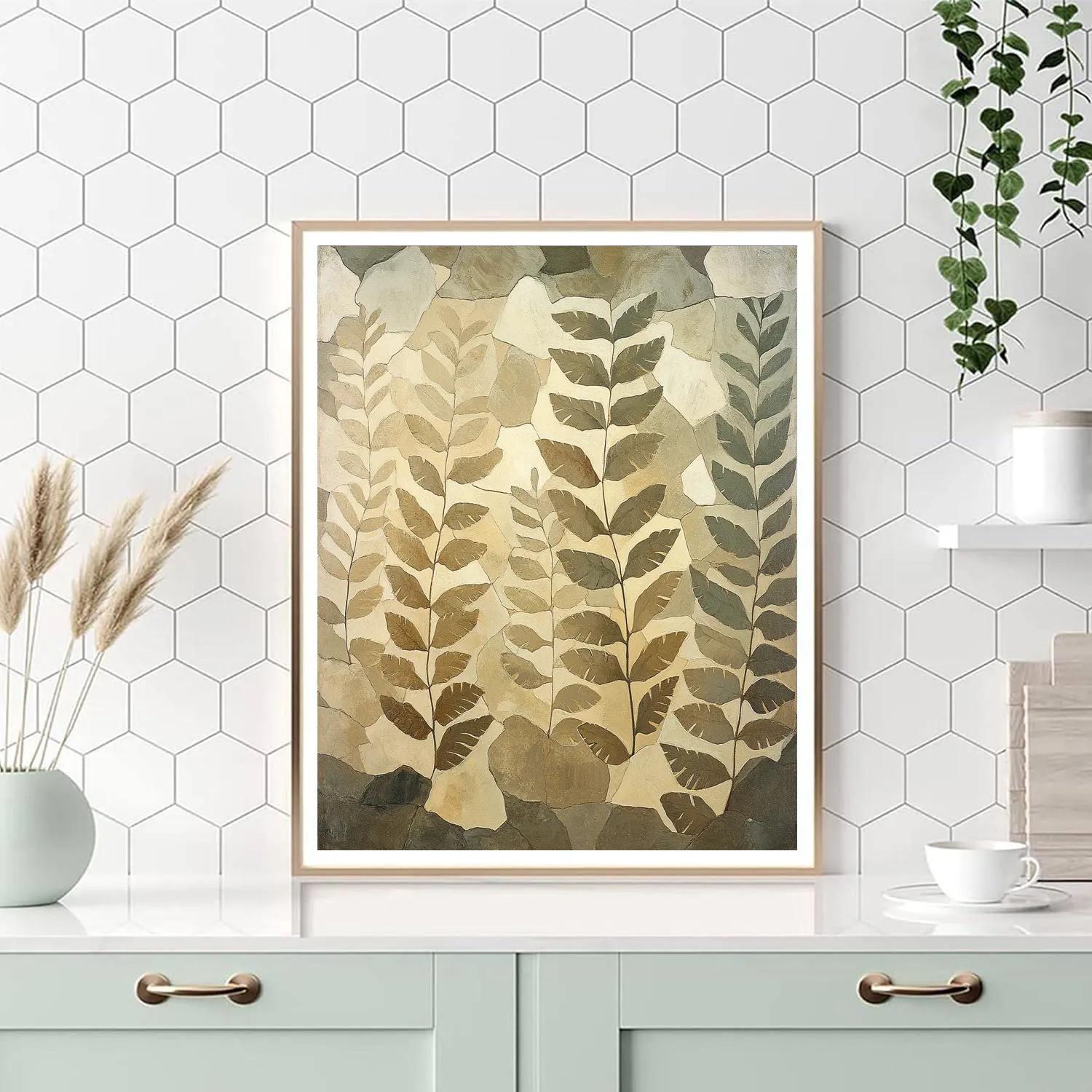 Michelangelo Inspired Library Of Fossil Ferns Numbered painting kits