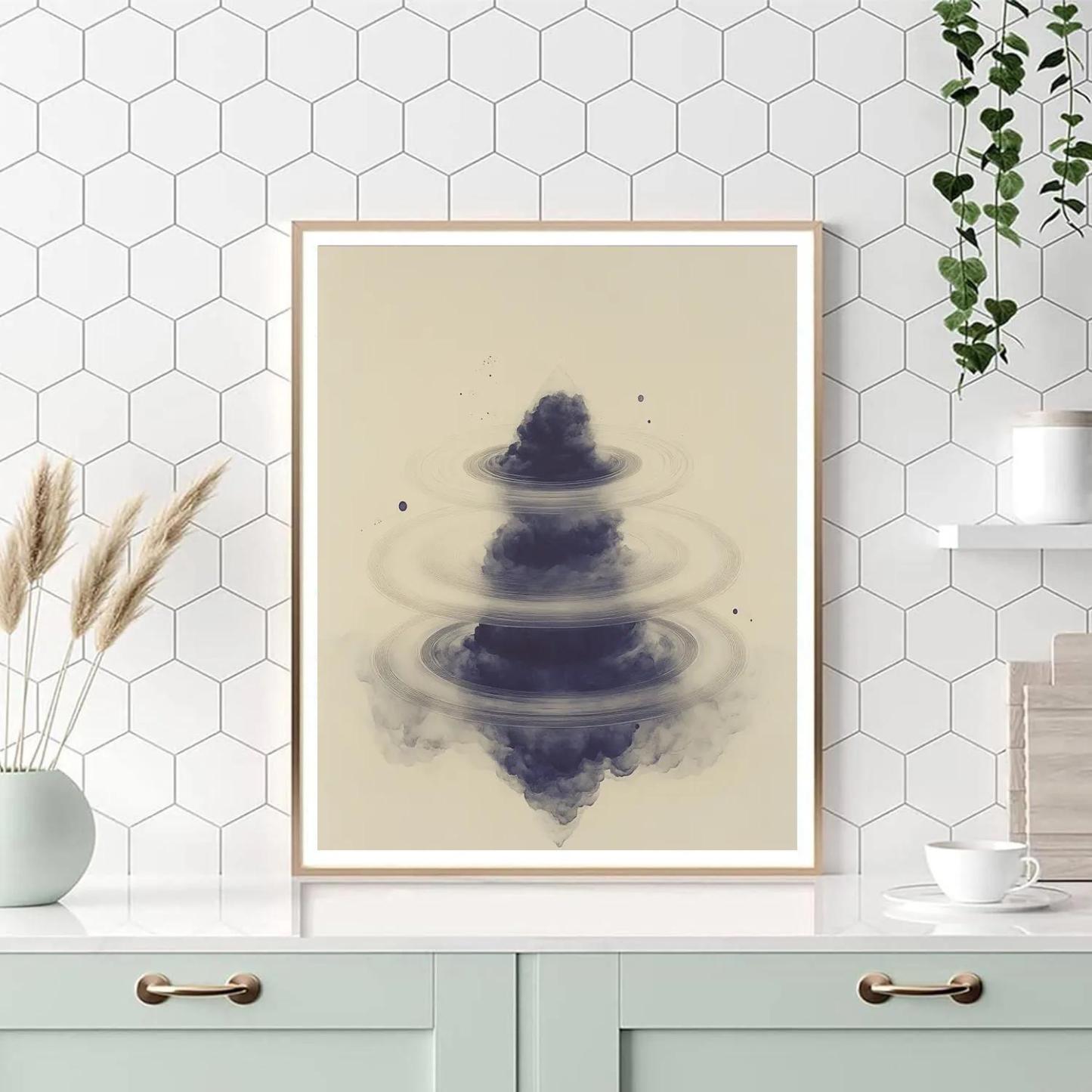 Michelangelo Inspired Solar System Orrery Of Clouds Numbered painting kits