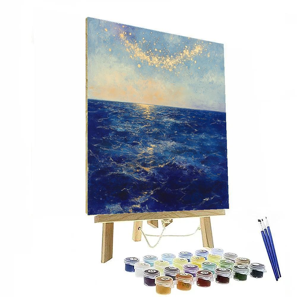 Edgar Degas Inspired Comet Dust Over Silent Ocean Numbered painting kits