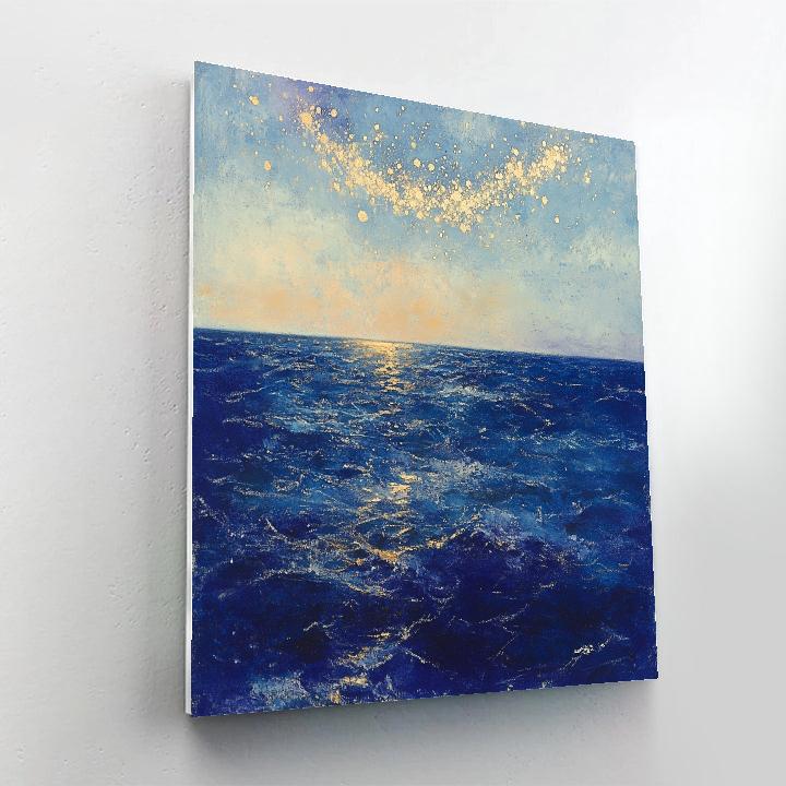Edgar Degas Inspired Comet Dust Over Silent Ocean Numbered painting kits