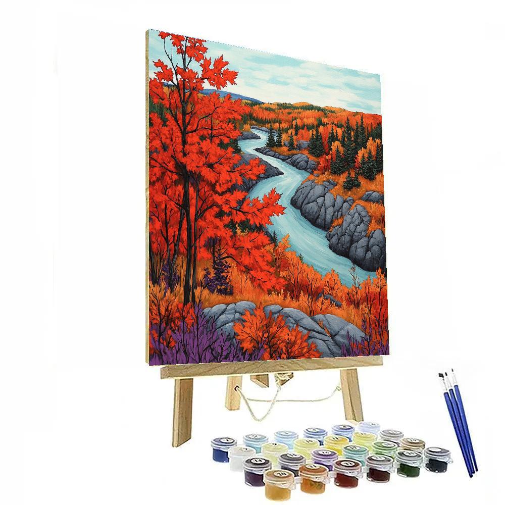 A.Y. Jackson Inspired Algoma Autumn After Rain paint by numbers