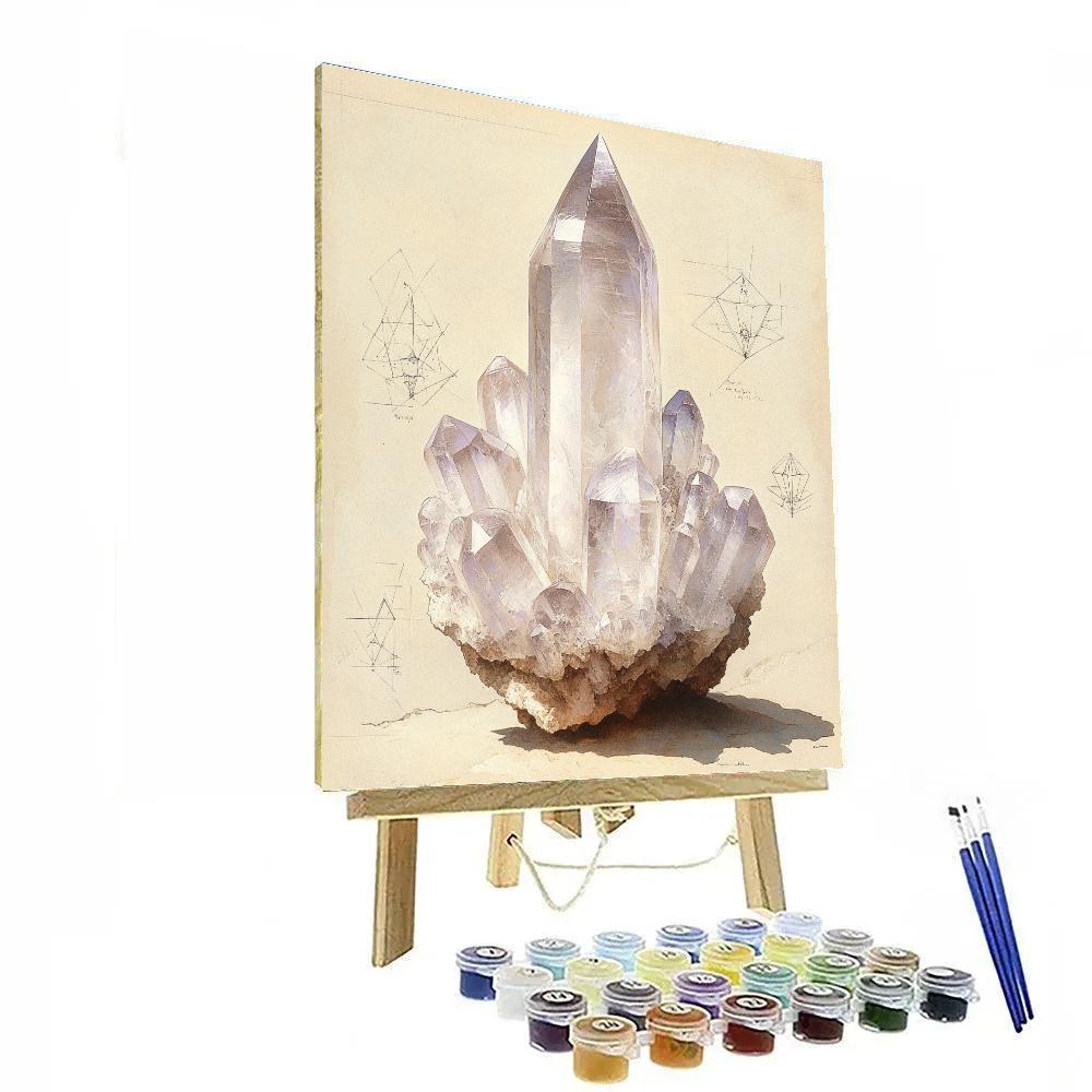 Leonardo Da Vinci Inspired Crystal Growth Geometry Paint by numbers kits