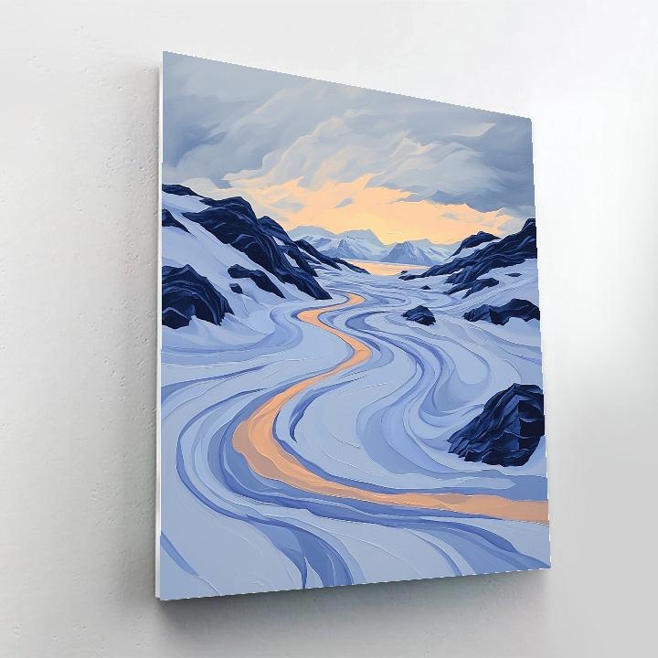 A.Y. Jackson Inspired Arctic Color Snowstorm Geometry DIY paint by numbers