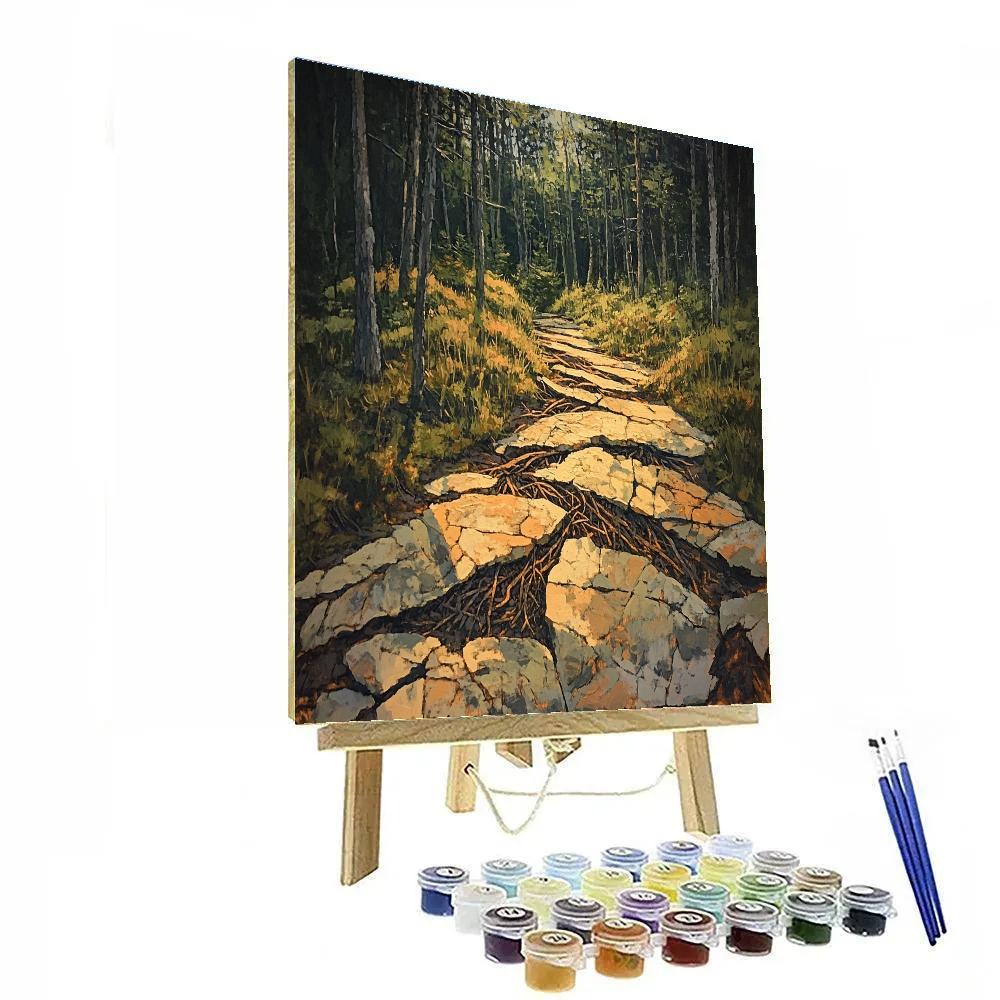 Arthur Lismer Inspired Twisted Root Tangle In Boreal Undergrowth Painting by numbers kit