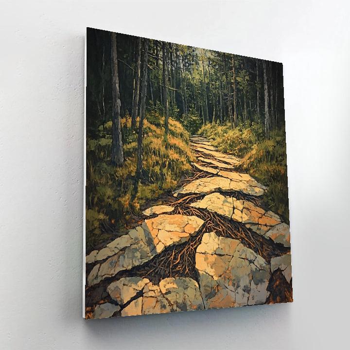 Arthur Lismer Inspired Twisted Root Tangle In Boreal Undergrowth Painting by numbers kit