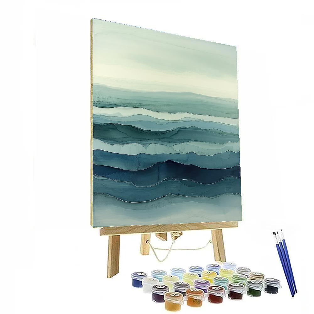 Leonardo Da Vinci Inspired Ocean Current Cartography Paint by numbers art
