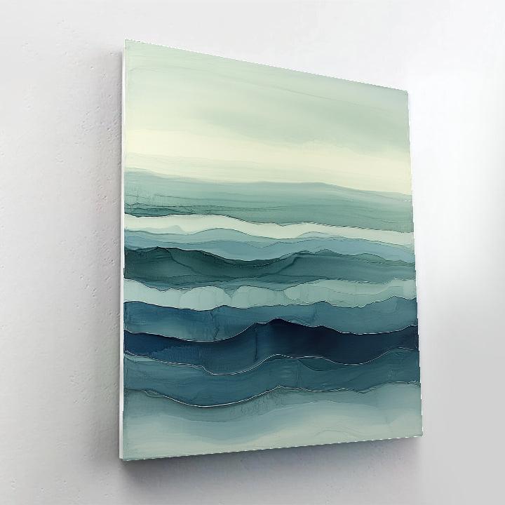Leonardo Da Vinci Inspired Ocean Current Cartography Paint by numbers art
