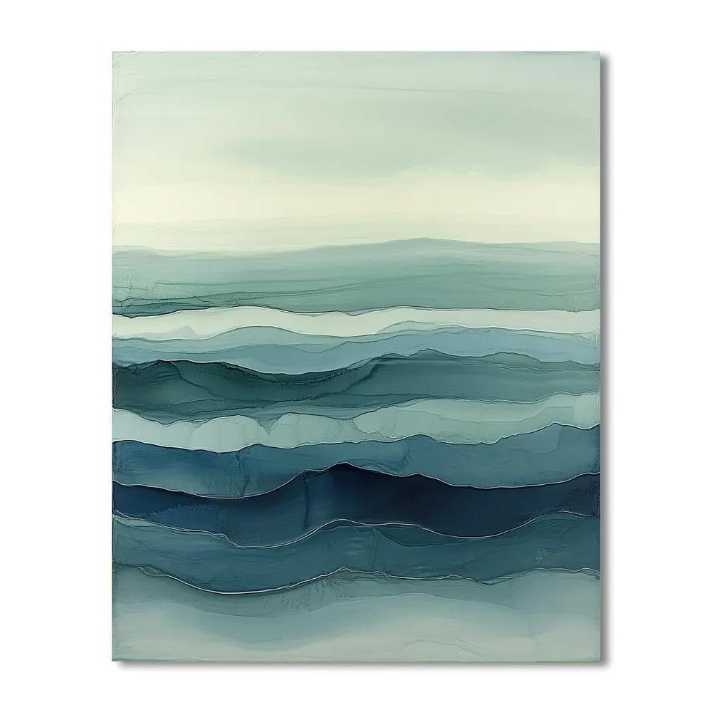 Leonardo Da Vinci Inspired Ocean Current Cartography Paint by numbers art