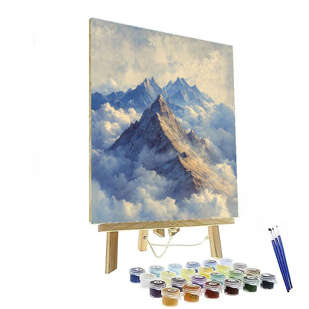Leonardo Da Vinci Inspired Mountain Cloud Anatomy DIY paint by numbers