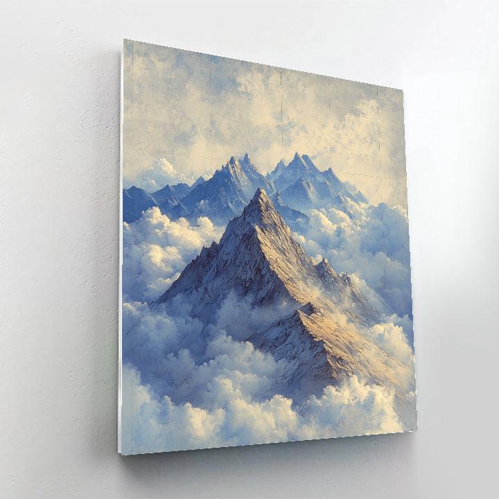 Leonardo Da Vinci Inspired Mountain Cloud Anatomy DIY paint by numbers