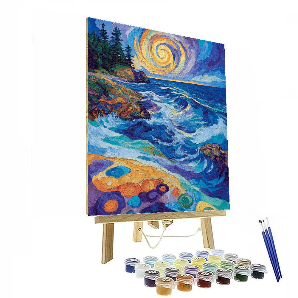 Emily Carr Inspired Tidepool Nebula Coast Paint by numbers kits