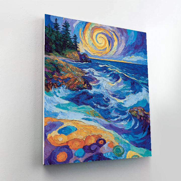 Emily Carr Inspired Tidepool Nebula Coast Paint by numbers kits