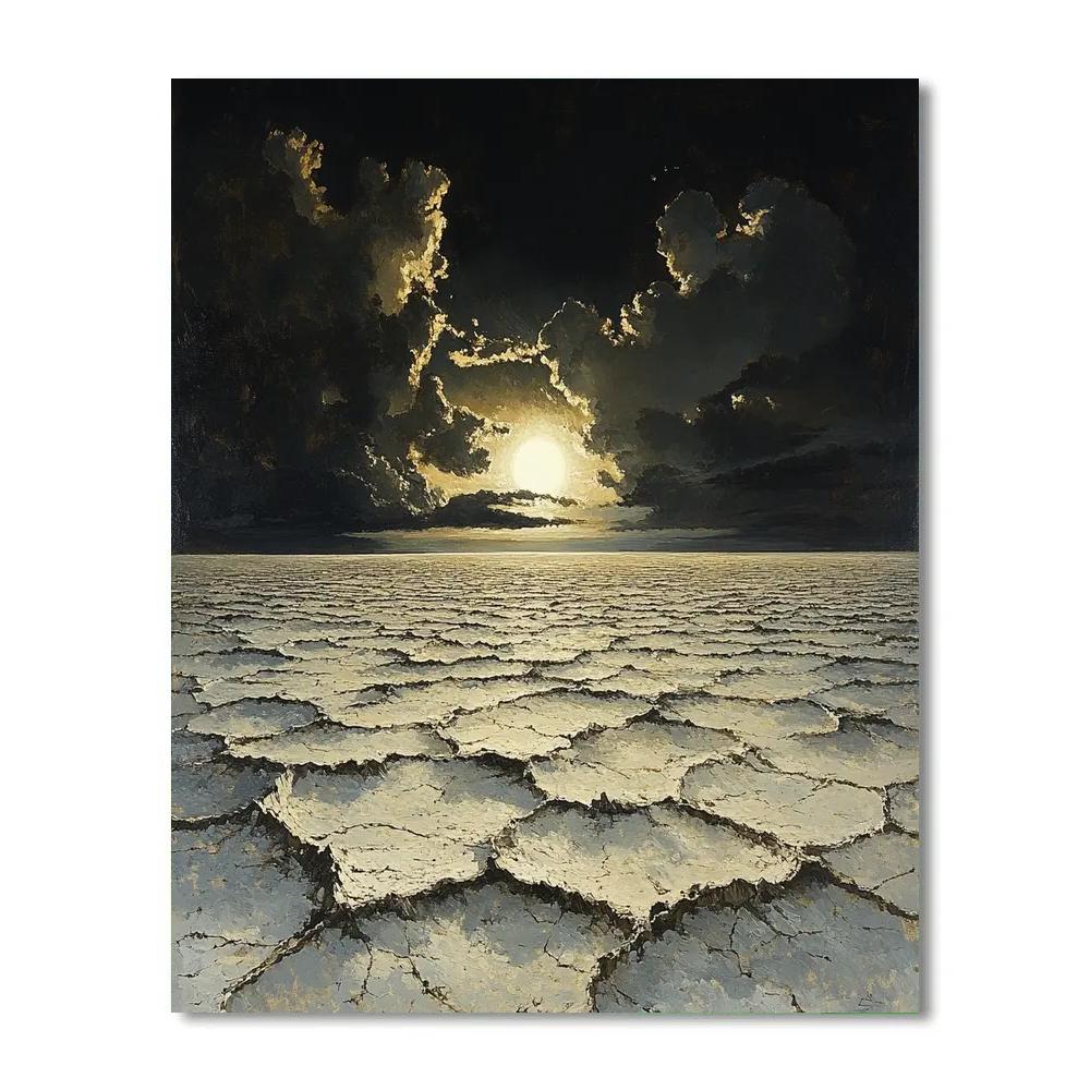 Francisco Goya Inspired Eclipse Over Salt Flats Paint by numbers kits