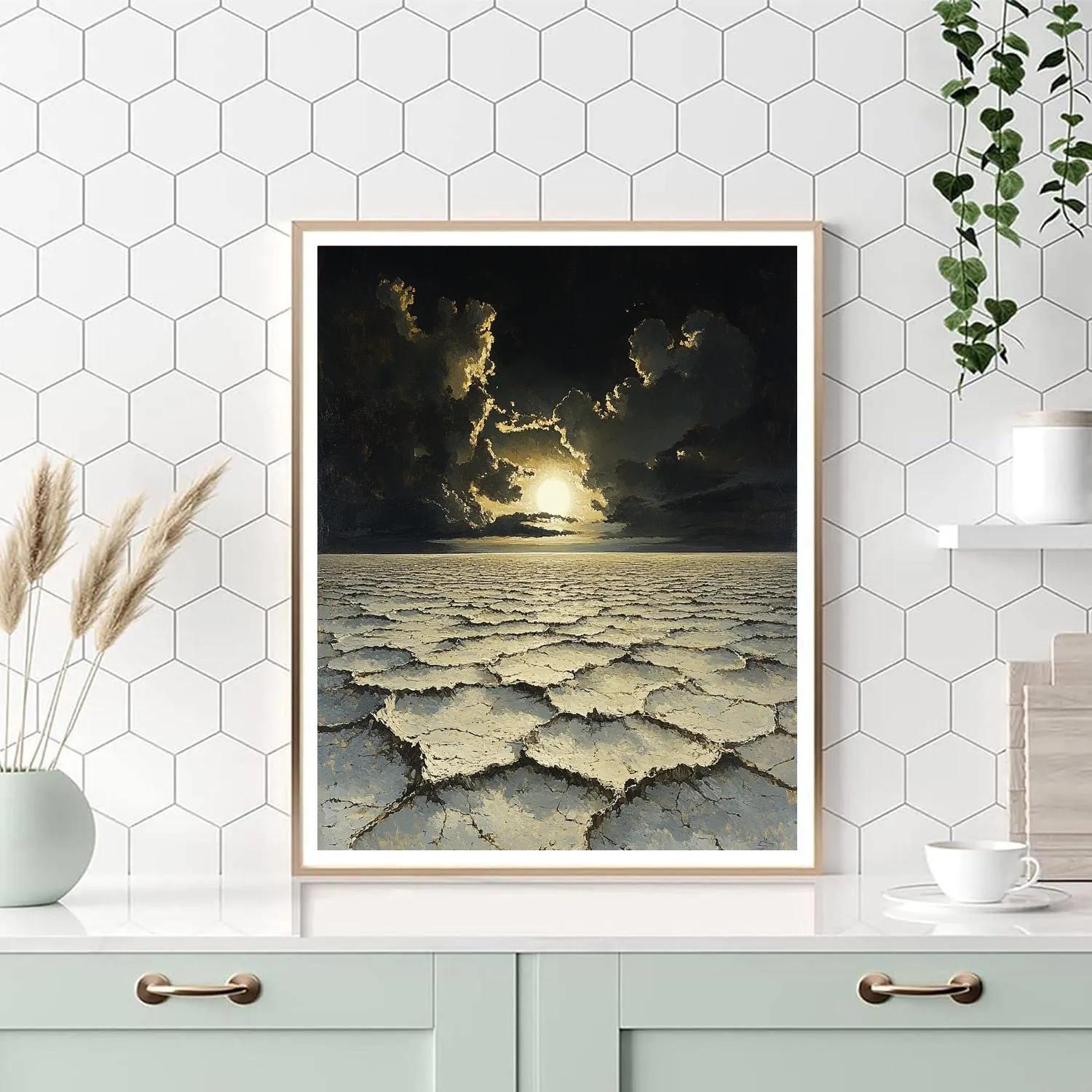 Francisco Goya Inspired Eclipse Over Salt Flats Paint by numbers kits