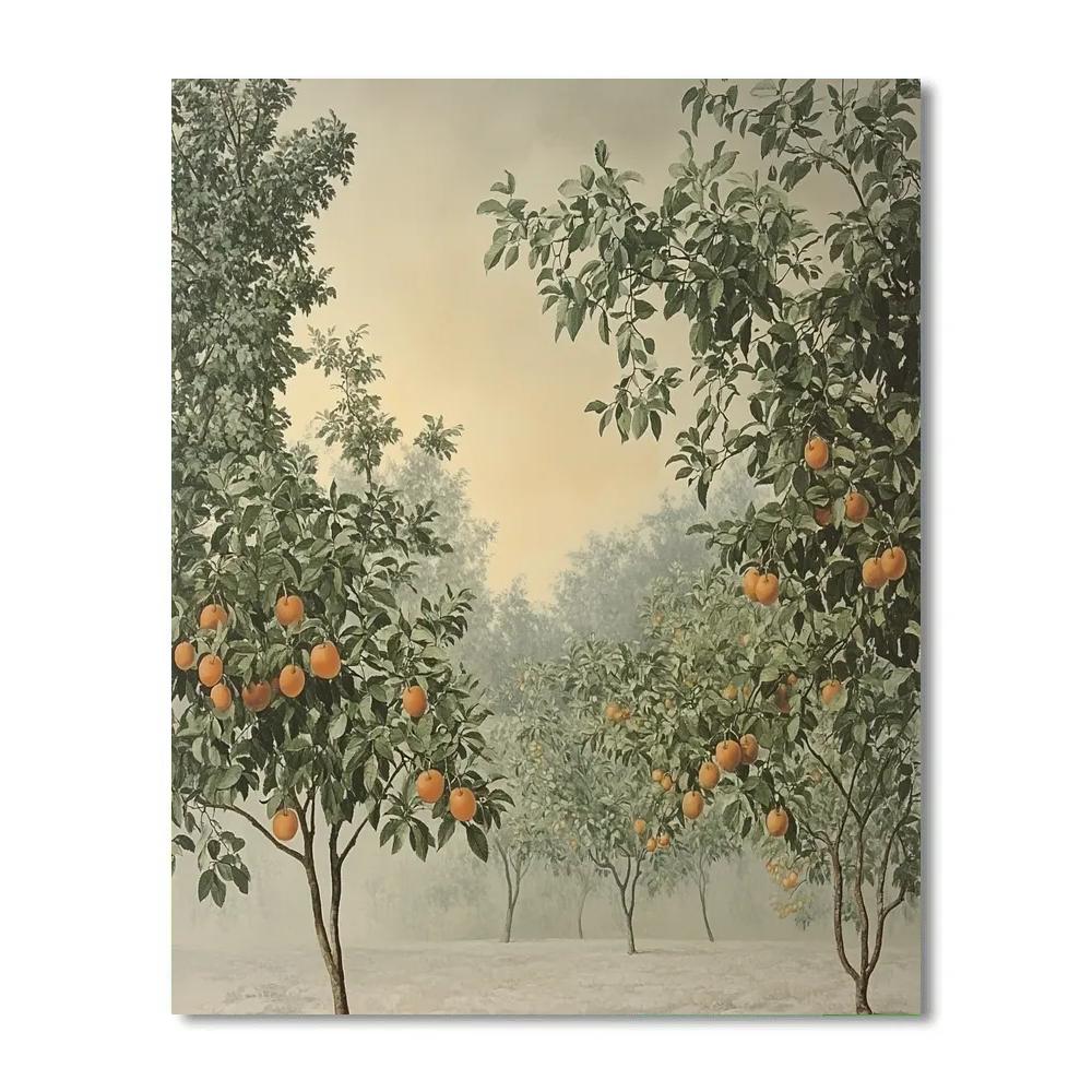 Leonardo Da Vinci Inspired Eclipse Shadow Orchard DIY paint by numbers