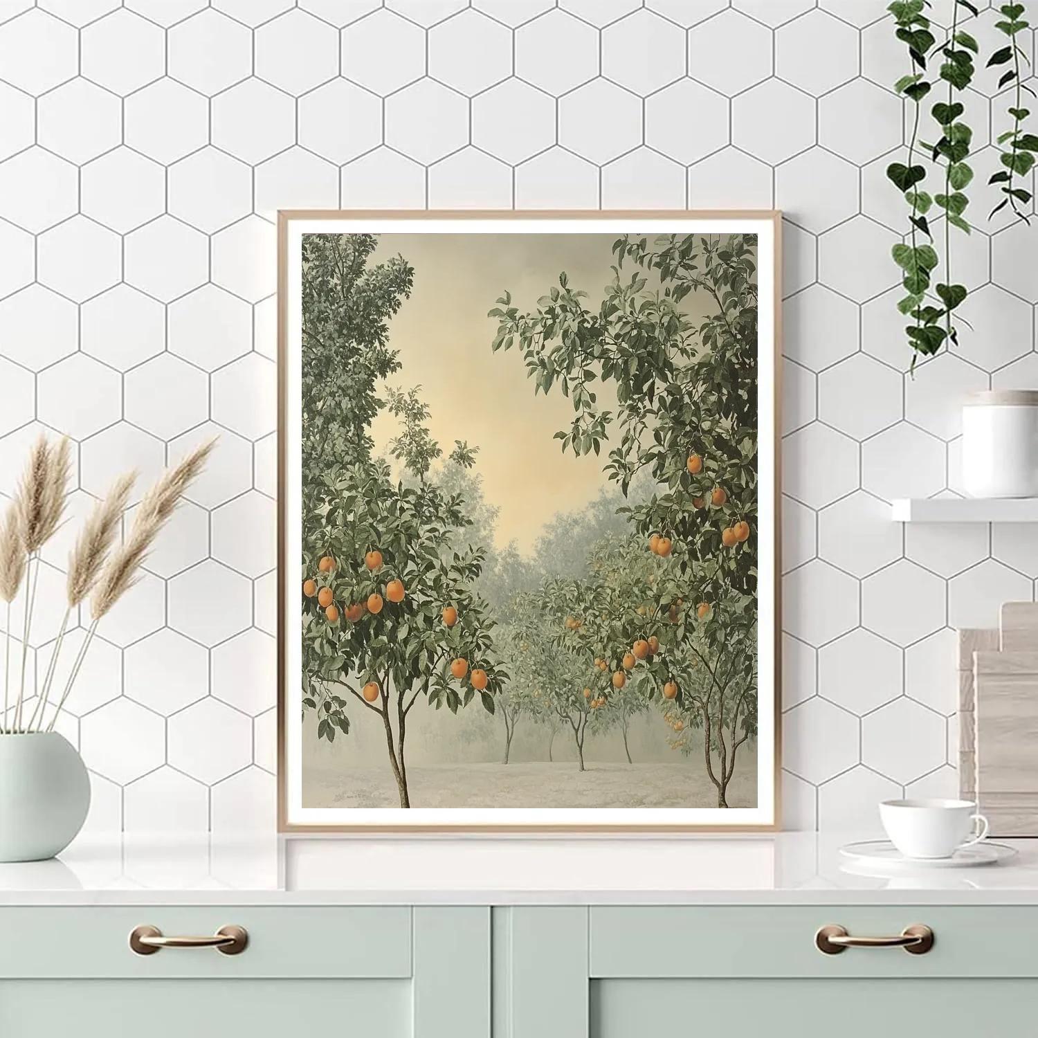 Leonardo Da Vinci Inspired Eclipse Shadow Orchard DIY paint by numbers