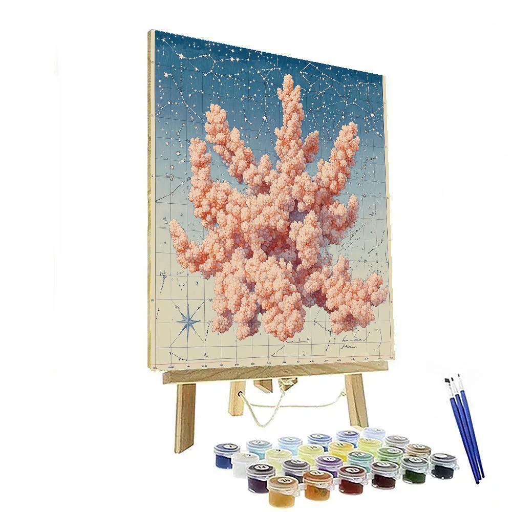 Leonardo Da Vinci Inspired Coral Constellation Reef Painting by numbers kit