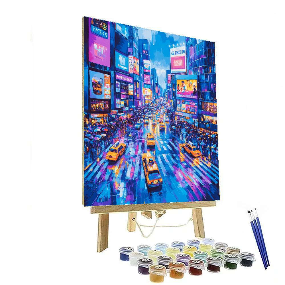 Shibuya Crossing From Above Tokyo Japan Paint by numbers kits