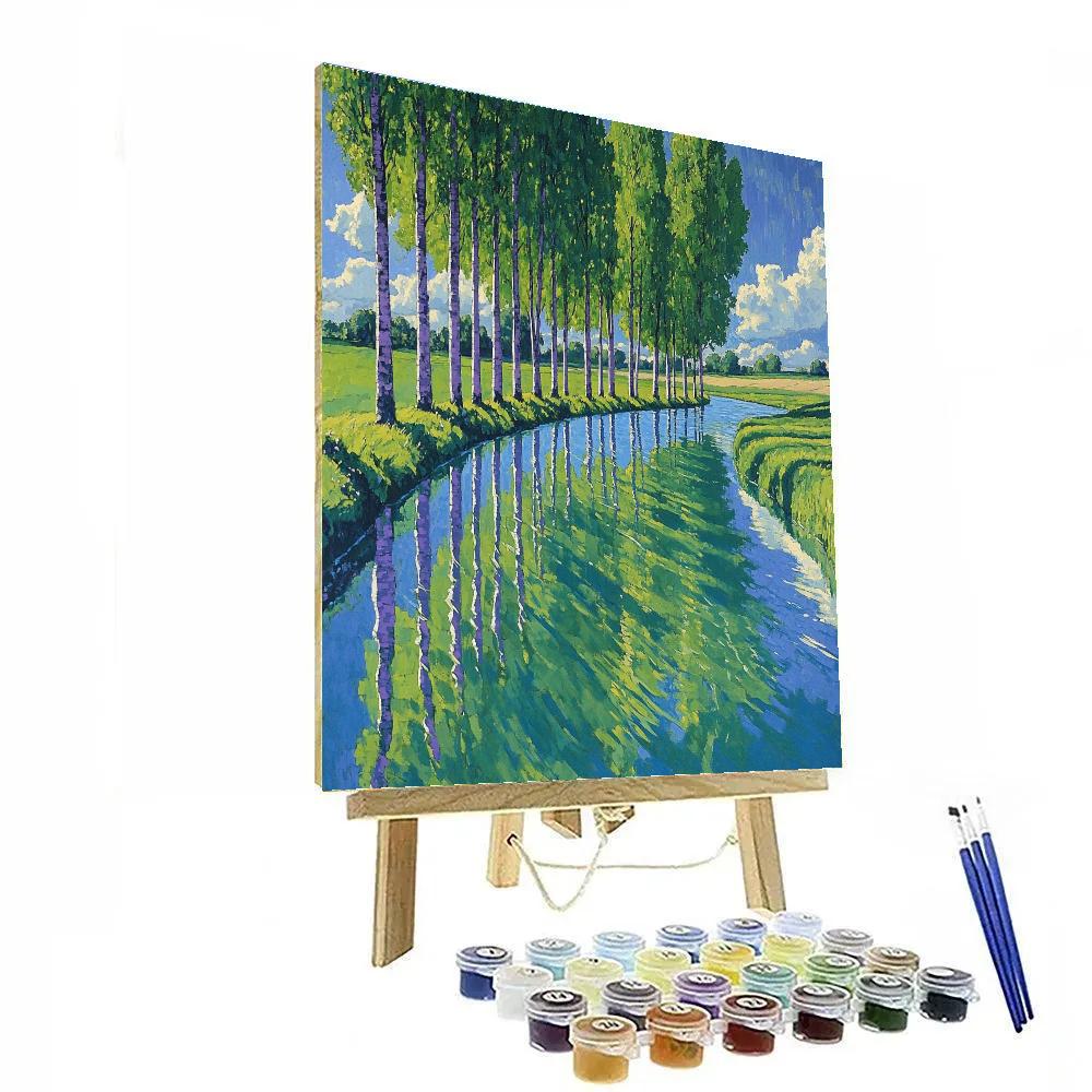 Claude Monet Inspired Poplars By Quiet River Paint by numbers art