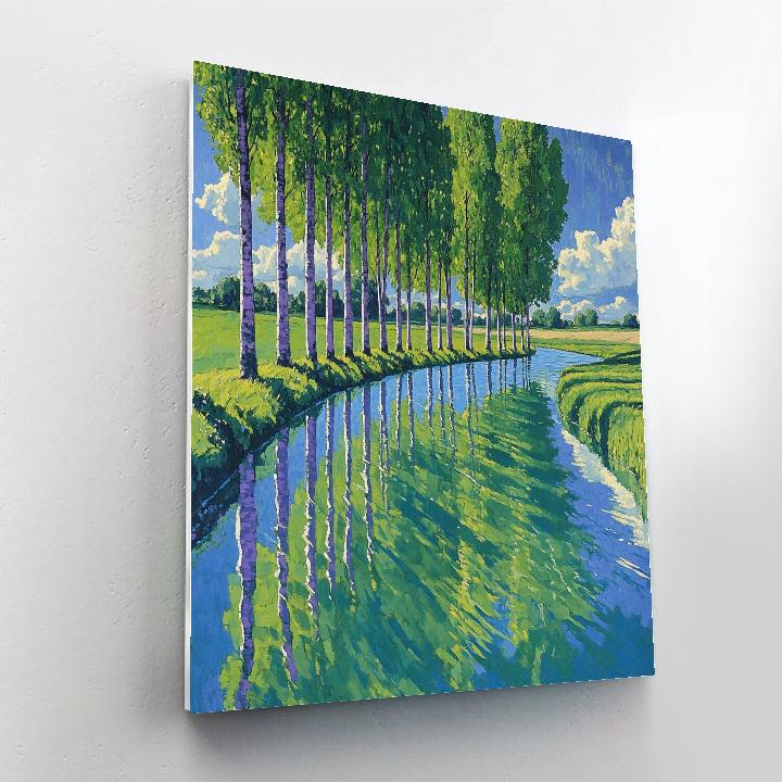 Claude Monet Inspired Poplars By Quiet River Paint by numbers art