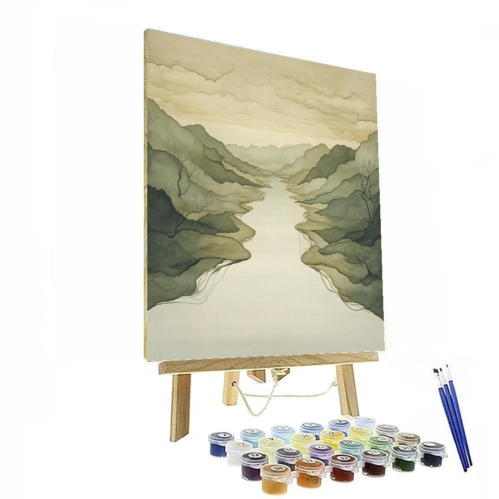 Leonardo Da Vinci Inspired River Delta Veins DIY paint by numbers