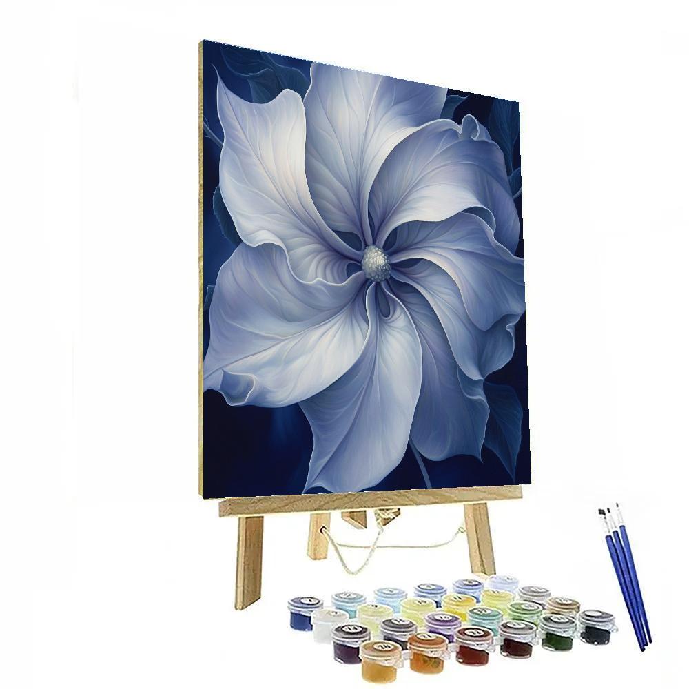 Georgia O’Keeffe Inspired Moonlit Datura Spiral paint by numbers