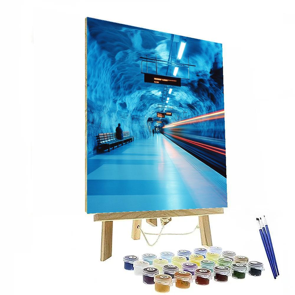 Underground Art Metro Stockholm Sweden painting number kit
