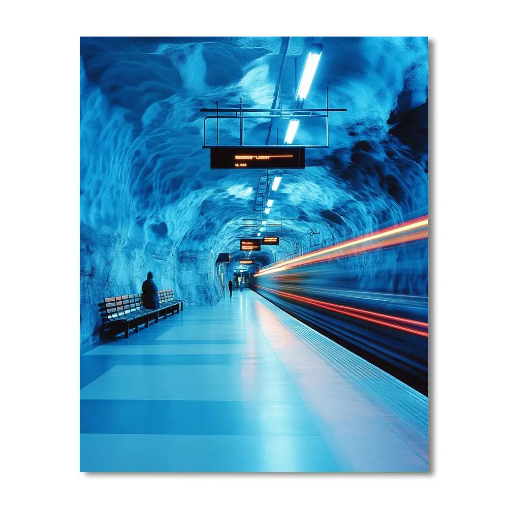 Underground Art Metro Stockholm Sweden painting number kit