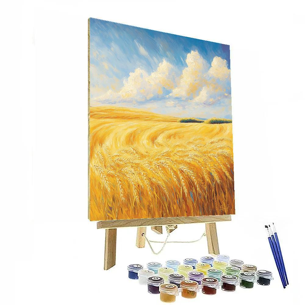 Claude Monet Inspired Wheat Field Golden Breeze Paint by numbers art