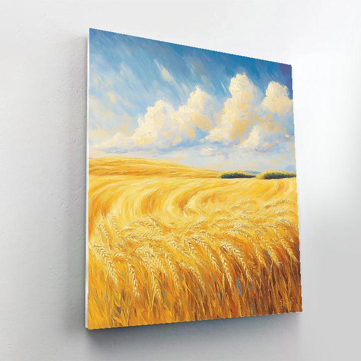Claude Monet Inspired Wheat Field Golden Breeze Paint by numbers art