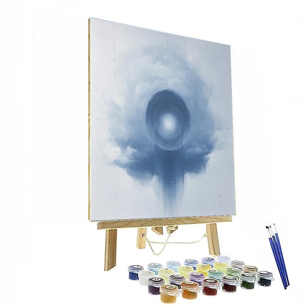 Leonardo Da Vinci Inspired Storm Cell Cross Section painting number kit