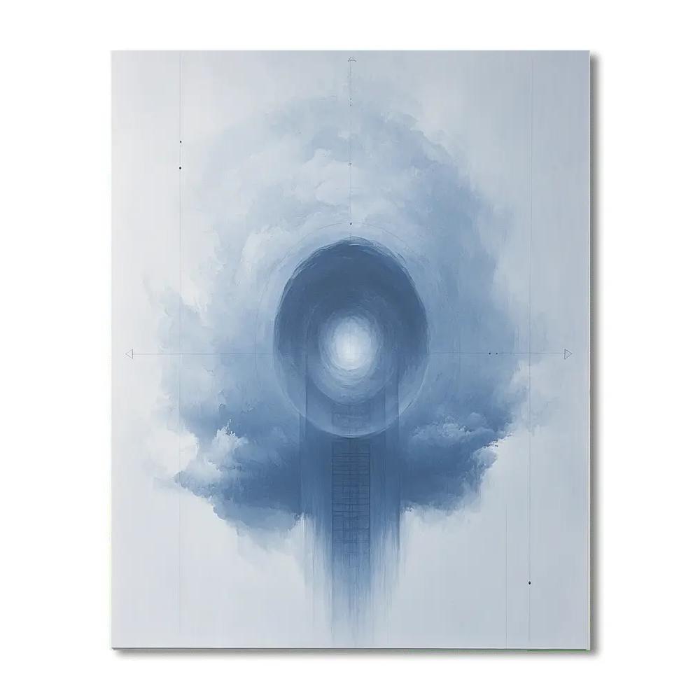 Leonardo Da Vinci Inspired Storm Cell Cross Section painting number kit