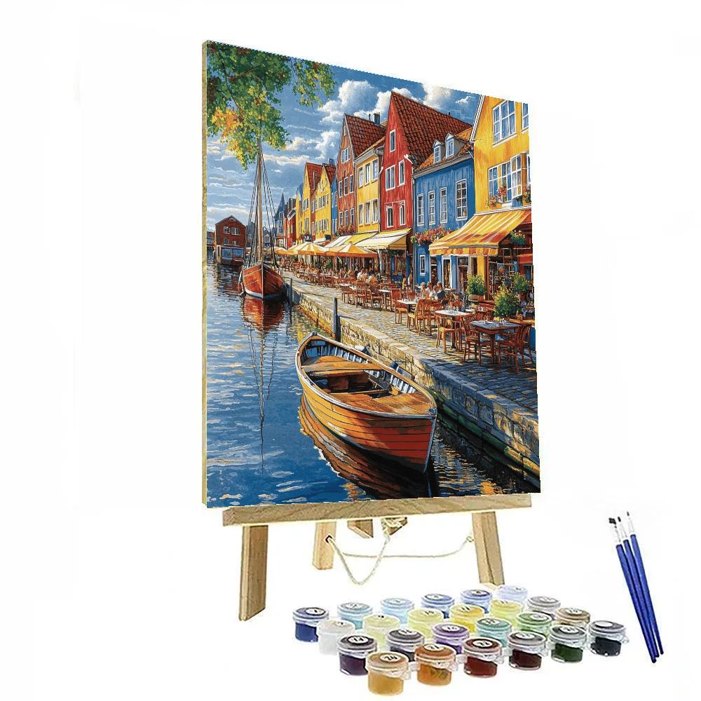 Nyhavn Canal Colorful Facades Copenhagen Denmark Number painting