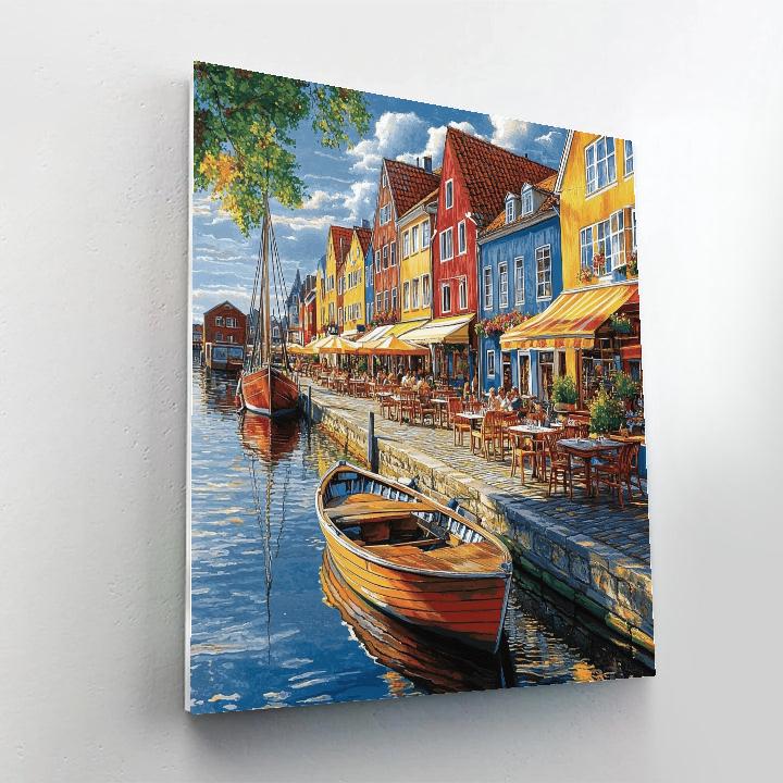 Nyhavn Canal Colorful Facades Copenhagen Denmark Number painting