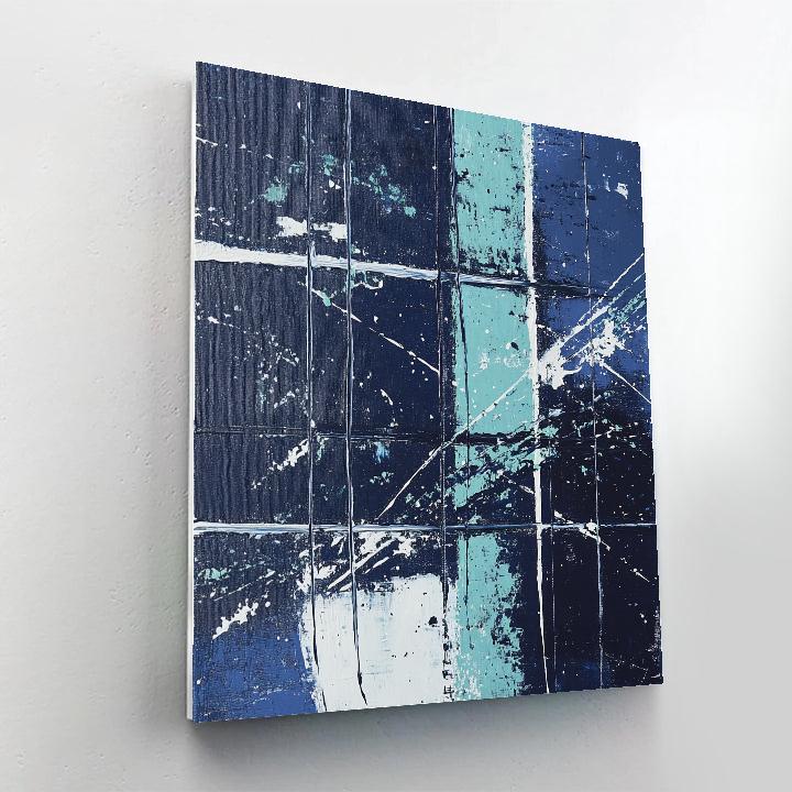 Jackson Pollock Inspired Aurora Static Over Midnight Tundra Paint by numbers art