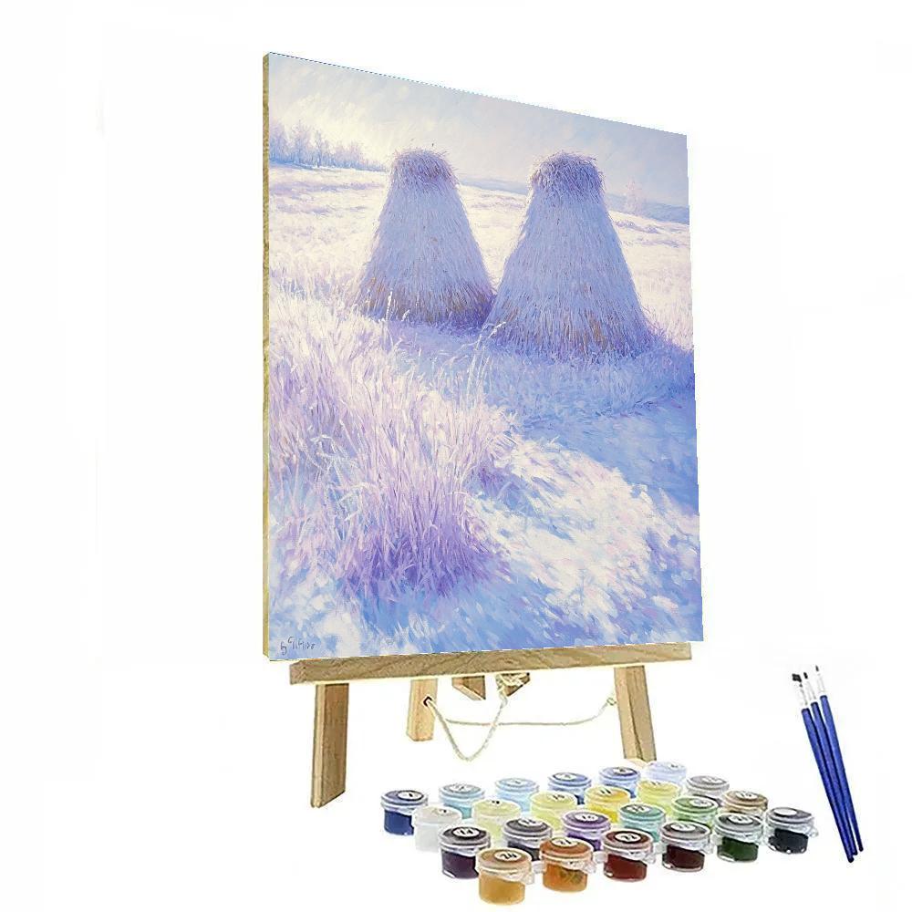 Claude Monet Inspired Haystacks First Frost Paint by numbers kits